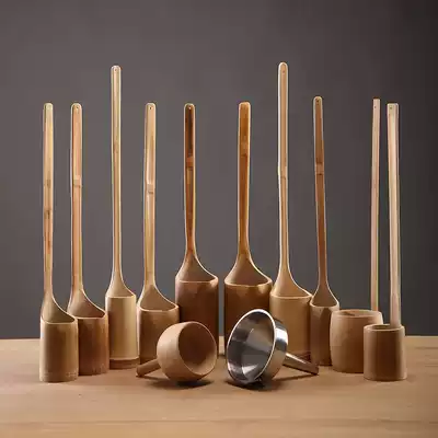 Handmade bamboo wine dumplings drinking spoon wine hanging wine drinking bamboo funnel bamboo funnel home drinking water spoon