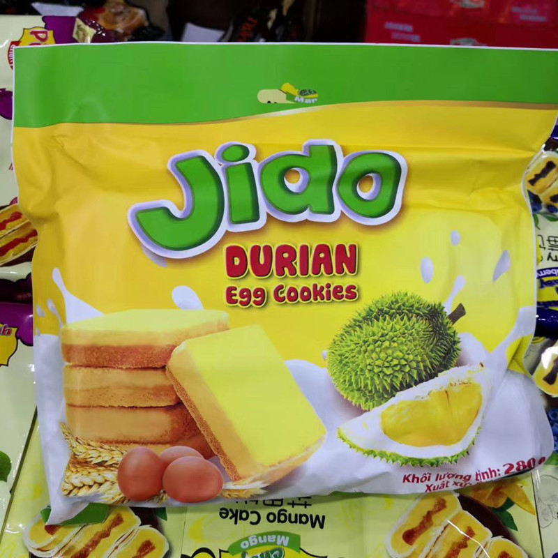 Vietnamese Bread Dry Durian Taste Cookies Snack Casual Food 