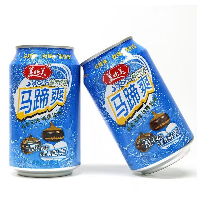 Meiayi Beauty Original Taste Horse Hooves with Pulp Fruit Grain Genuine Horseshoe Cool Tea Drink 310mlX12 Jar