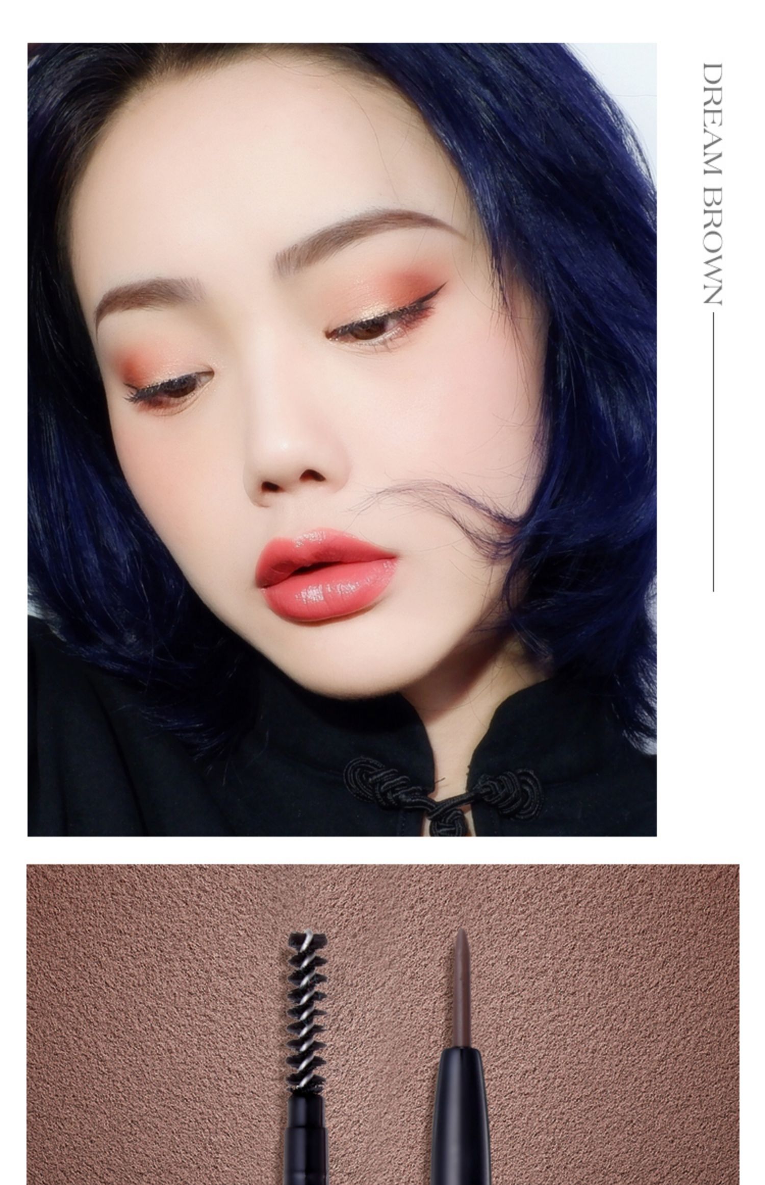Novo đôi đầu xoay lông mày mịn bút chì đầu tốt nữ rất mịn đích thực mồ hôi không thấm nước làm mịn lõi siêu mịn kéo dài - Bút chì lông mày / Bột / Stick chì kẻ mày karadium