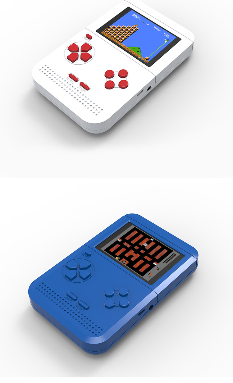 Máy chơi game hoài cổ cổ điển cầm tay Tetris máy câu đố màu màn hình sạc rung với cùng một khái niệm quà tặng bộ chơi game cầm tay