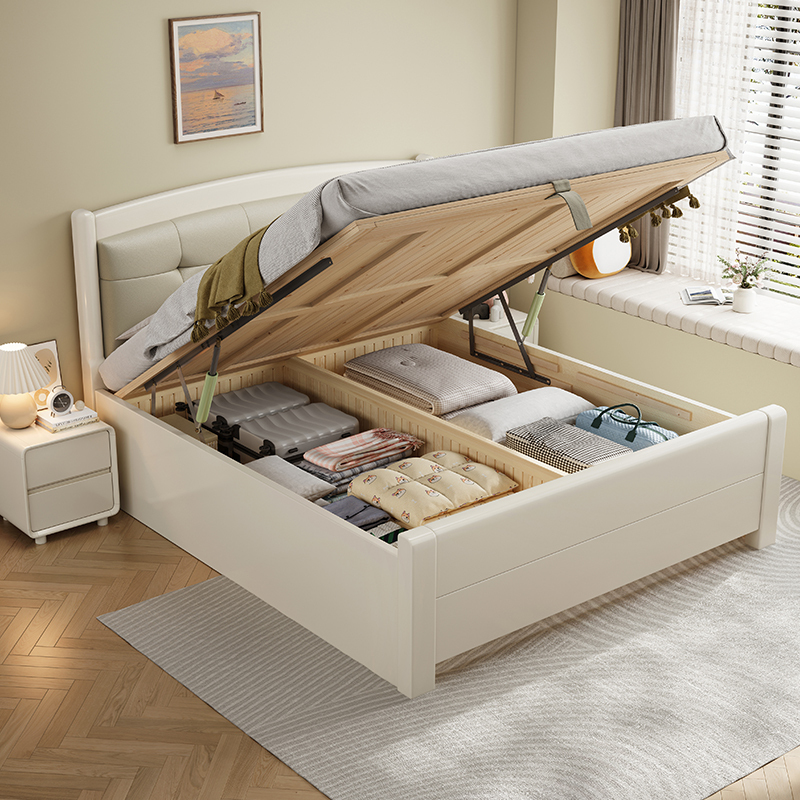 Storage Bed 1.8m Double Solid Wood Home Bedroom Box Bed with 1.5 Drawers Storage High Box 2026 New Model Large Bed Storage Bed 1.8m Double Solid Wood Home Bedroom Box Bed with 1.5 Drawers Storage High Box 2026 New Model Large Bed