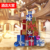 Christmas decorations Gift box ornaments Window scene decoration props Gift Christmas decoration gift box pile head