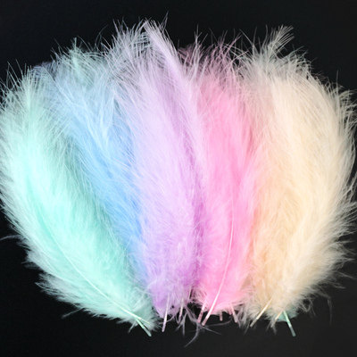 Feather decoration diy handmade materials dream catcher accessories bobo ball shooting props filled with colored goose feathers 6 colors