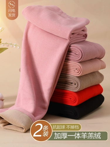 Кашемировые удерживающие тепло зимние шерстяные бархатные штаны, увеличенная толщина, высокая талия