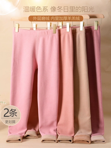 Кашемировые удерживающие тепло зимние шерстяные бархатные штаны, увеличенная толщина, высокая талия