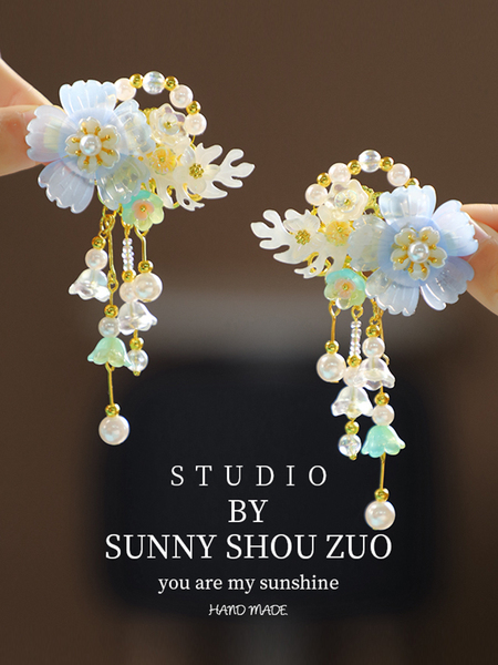 Mid-Autumn Festival Hanfu Hair Accessories for Babies, Chinese Style Super Fairy Butterfly Hair Clips for Little Girls, Ancient Style Super Fairy Hair — 3