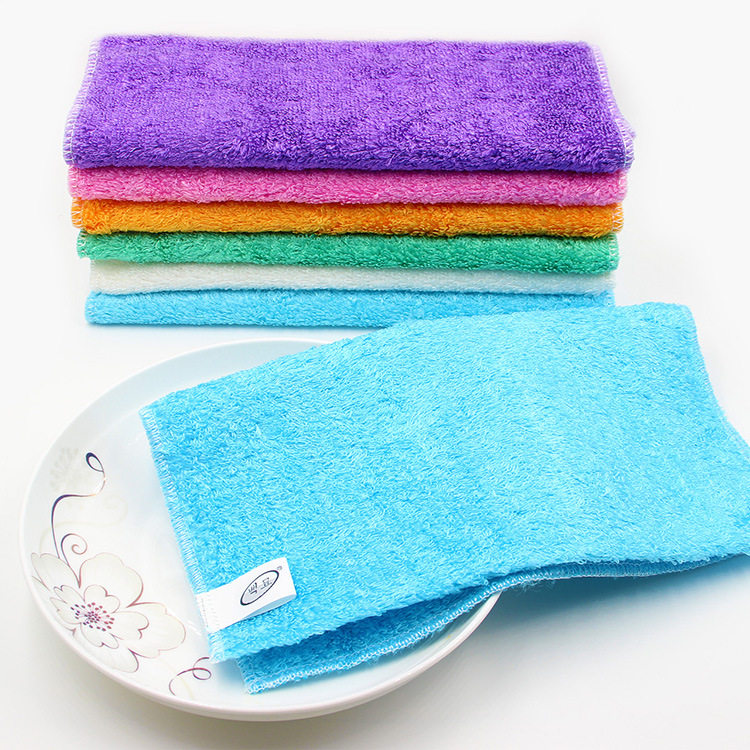 Clearance at a loss dish towel non-stick oil bamboo fiber kitchen special dish towel household scouring pad cleaning cleaning rag