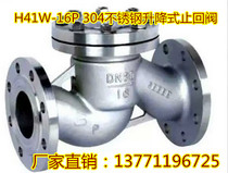 H41W-16P304 stainless steel flange vertical check valve lift and lift one-way check valve 15-300