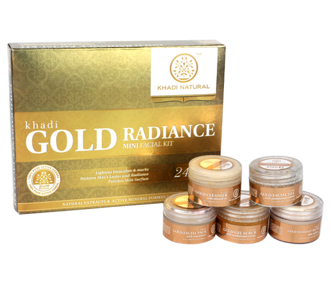印度进口khadi 24K gold黄金面部护理套装阿育吠陀包邮