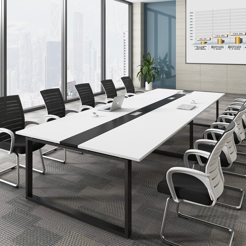 Xiamen office furniture board 6-person staff table conference table long table simple modern negotiation training table combination