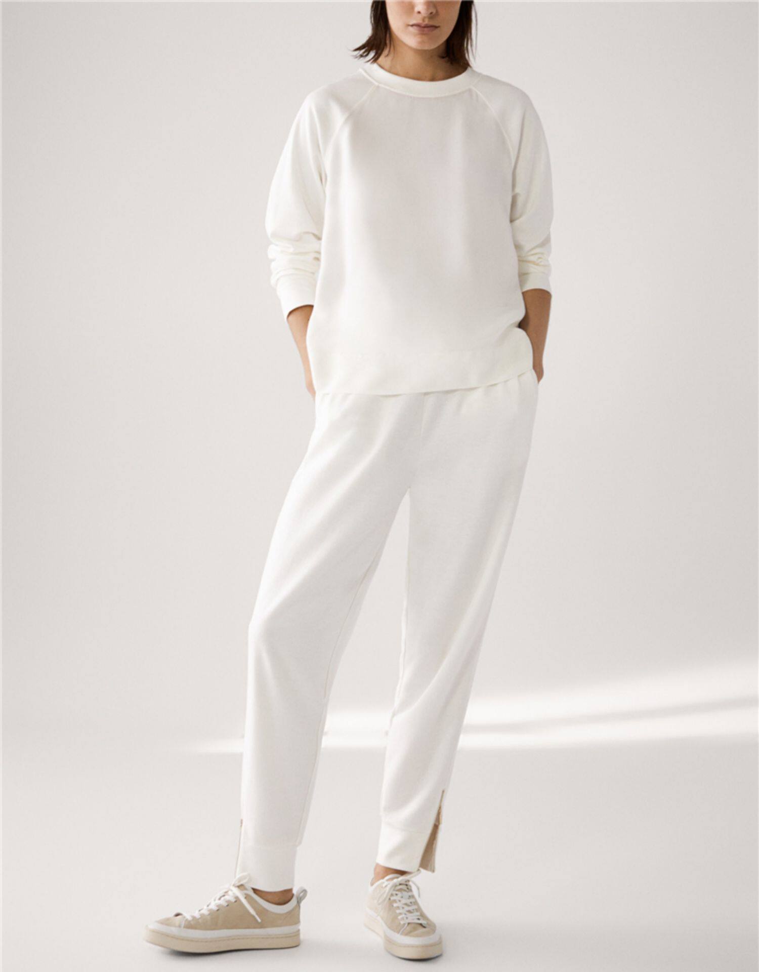 Осенний демисезонный дизайнерский спортивный костюм, свитшот с молнией, штаны, Испания, городской стиль для девушки 