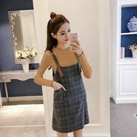 Mùa thu và mùa đông quần áo quyến rũ phụ nữ ít 150cm xs cao hơn đáng kể dễ thương phù hợp với váy ngắn với mùa thu và mùa đông váy 145 váy ngắn
