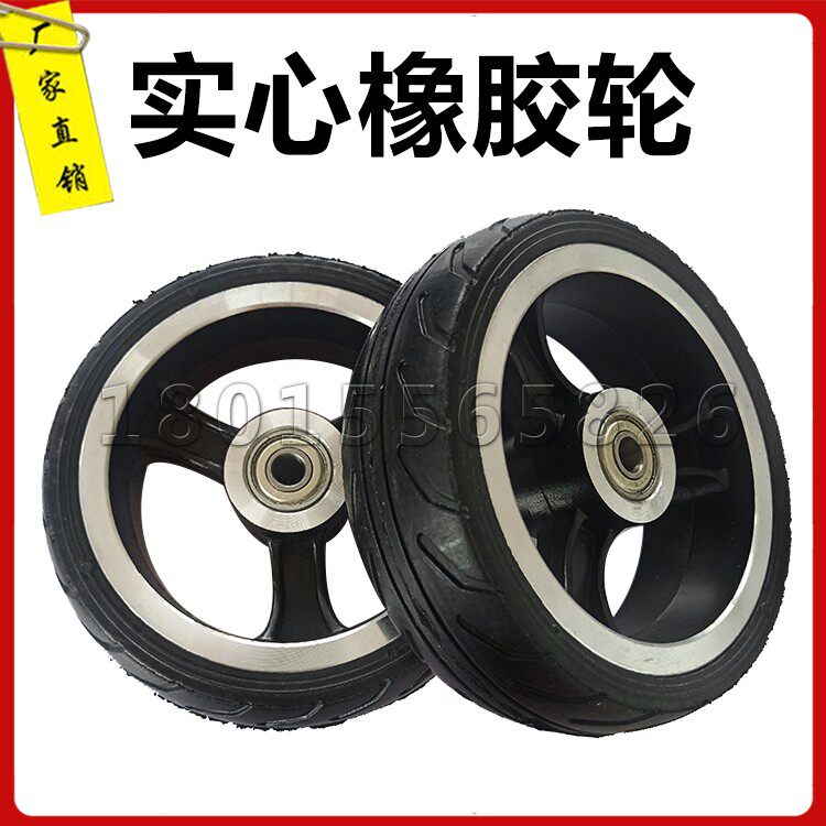 Square Phantom Motorcycle Wheel 5 inch solid rubber wheel dinosaur car children touch car accessories