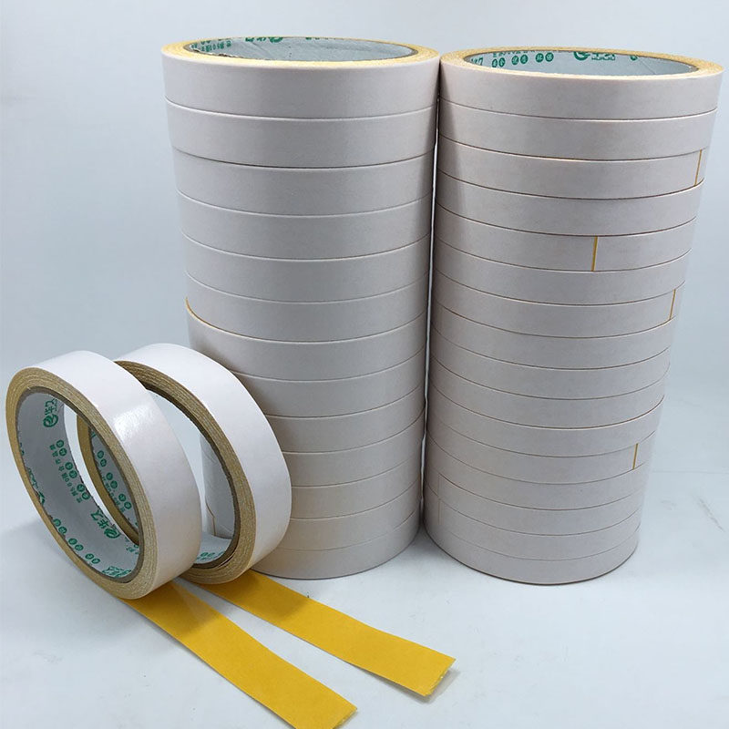 Cream double-sided adhesive common yellow double-sided adhesive with high adhesive powerful ultra-thin hand ripping adhesive tape 20 m