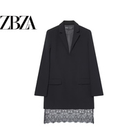ZR European and American style foreign trade ZA women's clothing commuting style versatile lace suit-style long-sleeved dress 9263199