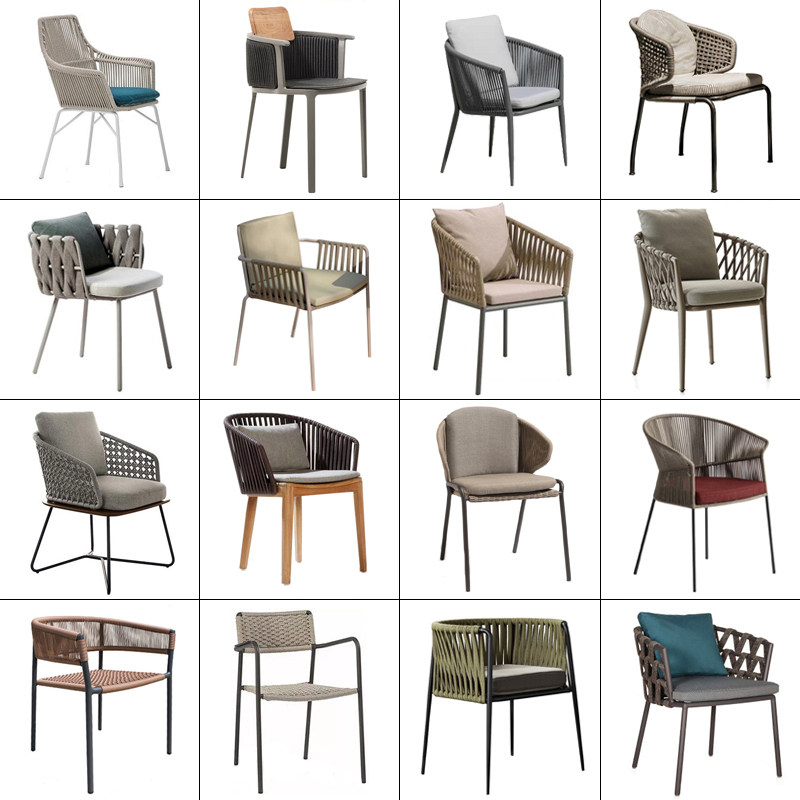 Outdoor table and chairs Combined courtyard vine choreography table and chairs outdoor garden Villa Casual Balcony Rattan with three sets of furniture