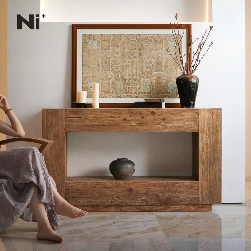 Ni+ Nijia Solid Wood Entryway Cabinet Facing the Door, High-End Cabinet, Living Room Chest of Drawers, Japanese Wabi-Sabi Style Side Cabinet Ni+ Nijia Solid Wood Entryway Cabinet Facing the Door, High-End Cabinet, Living Room Chest of Drawers, Japanese Wabi-Sabi Style Side Cabinet