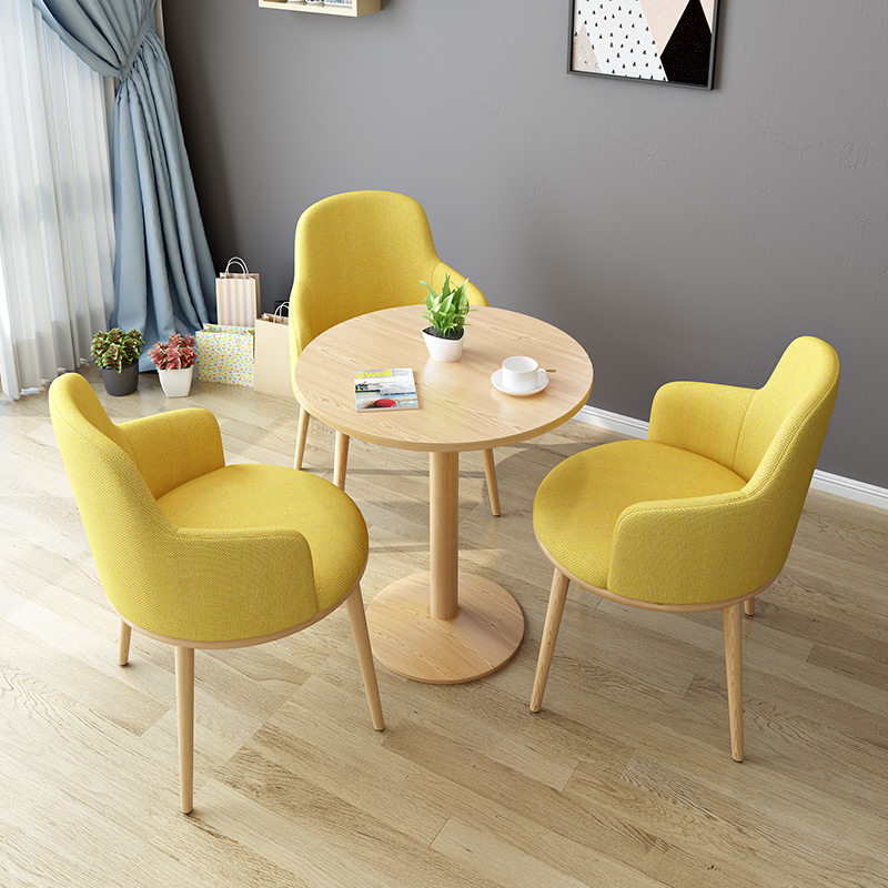 Balcony Tea Table And Chairs Combined Tea Table Small Table Minima Casual Reception Small Round Table Talks Sweet milk tea shop table and chairs