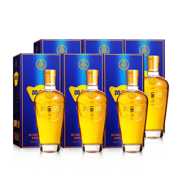 五粮液 黄金酒 39度黄金万福酒 480ml*6瓶 天猫优惠券折后￥359包邮（￥399-40）
