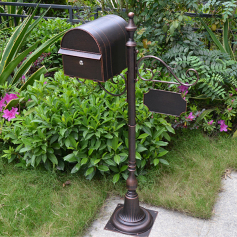 Eurostyle Iron Art Villa Letterbox Letter Box Mailboxes Outdoor Rain-Proof Inbox Postcard Box Wedding Prop Letterbox