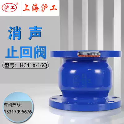 Shanghai Hugong Valve HC41X-16Q silencer flange check valve check valve Ductile iron DN50 65 100