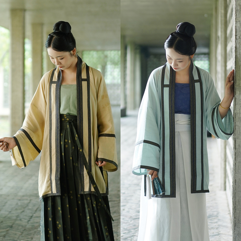 Summer Natural Color Series Hemp Blend Gold-Printed Full-Edge Restored Hanfu Short Jacket for Daily Commuting Summer Natural Color Series Hemp Blend Gold-Printed Full-Edge Restored Hanfu Short Jacket for Daily Commuting