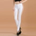Quần legging, quần nữ, mùa thu, mỏng, phiên bản Hàn Quốc, màu kẹo, quần bút chì, denim, thun, chân bó, quần dài, mặc - Quần tây thường quần legging lót lông Quần tây thường