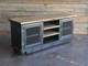 European retro style distressed iron floor-standing decorative cabinet