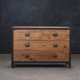 American retro style iron desk storage cabinet with drawers