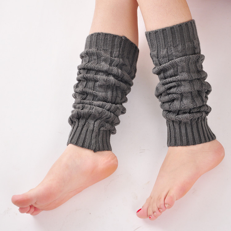 Phiên bản Hàn Quốc của sock nữ mùa đông mới tất cả tám kim phẳng vớ len xoắn chân ấm áp xà cạp giày cao gót đặt chân tất hàn quốc