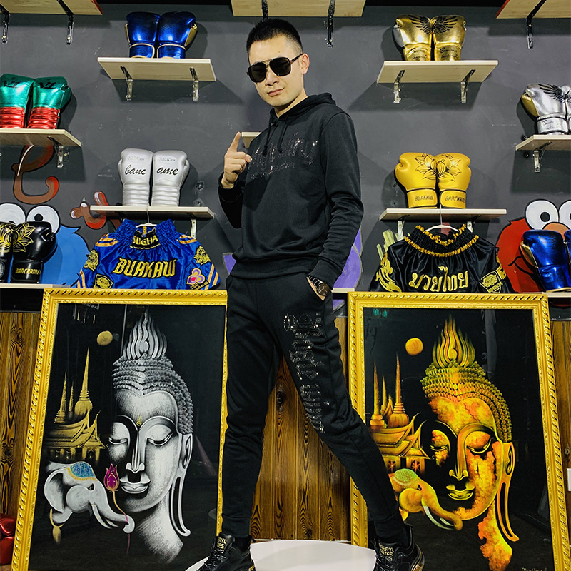 Thailand sows boxing clothing Thai boxing short sleeve fitness MMA Tai boxing lotus to strike the men's suit female fight A16