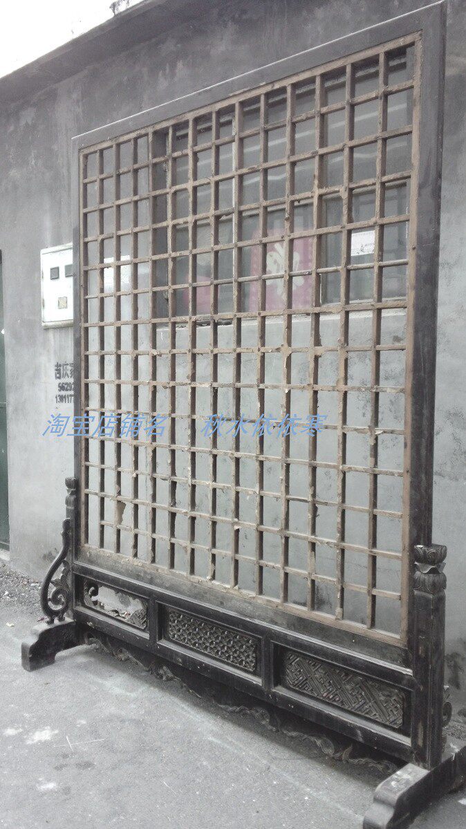 Qing Dynasty Screen Qing Dynasty Old Wooden Ware Large Screen Nanmu Large Screen Antique Antiquities Old Objects