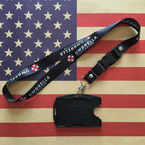 Resident Evil Ambrella UBCS thermal transfer umbrella double-sided live buckle lanyard double-sided card slot card holder