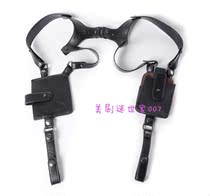 Mens alternative personality shoulder anti-theft wallet Shoulder armpit strap mobile phone bag casual wallet
