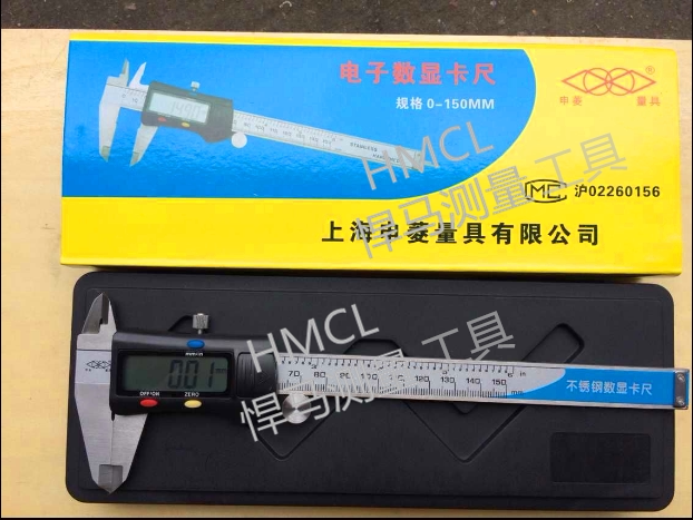 Shanghai Shenling number graphics card ruler 0-150-200-300 * 0 01mm stainless steel metal shell waterproof electronic card ruler
