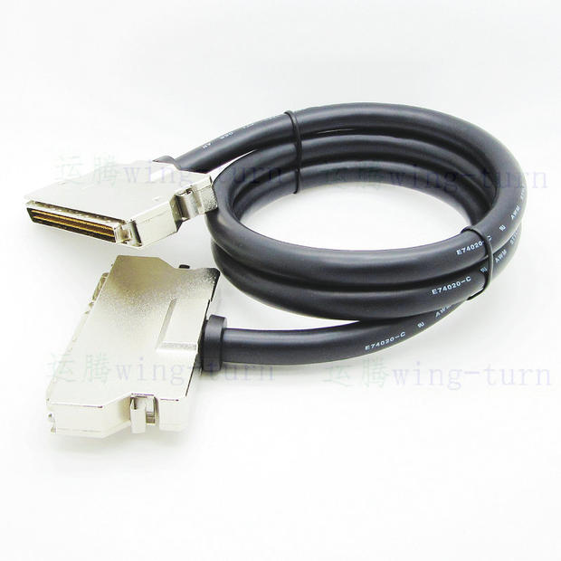 Yunteng FMD100M-M-AL-1 SCSI100pin male to male zinc alloy shell 2990 black cable