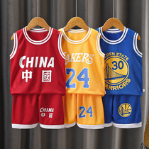 Children Blue Jersey Suit Summer Boy Vest Sports Uniforms Womens Baby 24 Jersey China Red Speed Dry Clothes