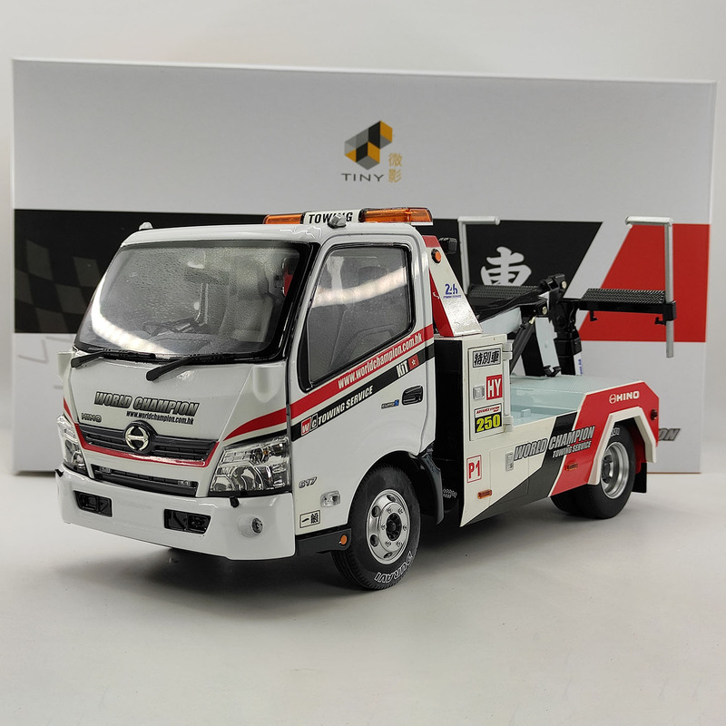 Tiny 1:18 Hino Hino 300 Weichuan Tow Truck Road Rescue Alloy Car Model