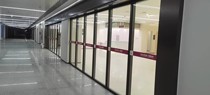 Office building full steel whole fire glass partition wall aluminum single glass shutter sound insulation customization