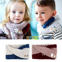 Korean winghouse childrens scarf autumn and winter men and women baby scarf cute warm sleeve neck