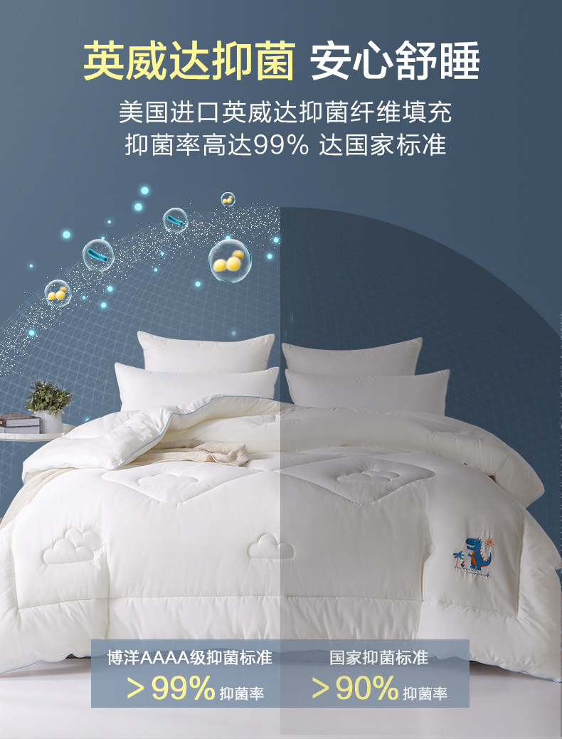 BEYOND博洋 新疆全面 英威达抑菌大豆纤维被 120*150cm 图7