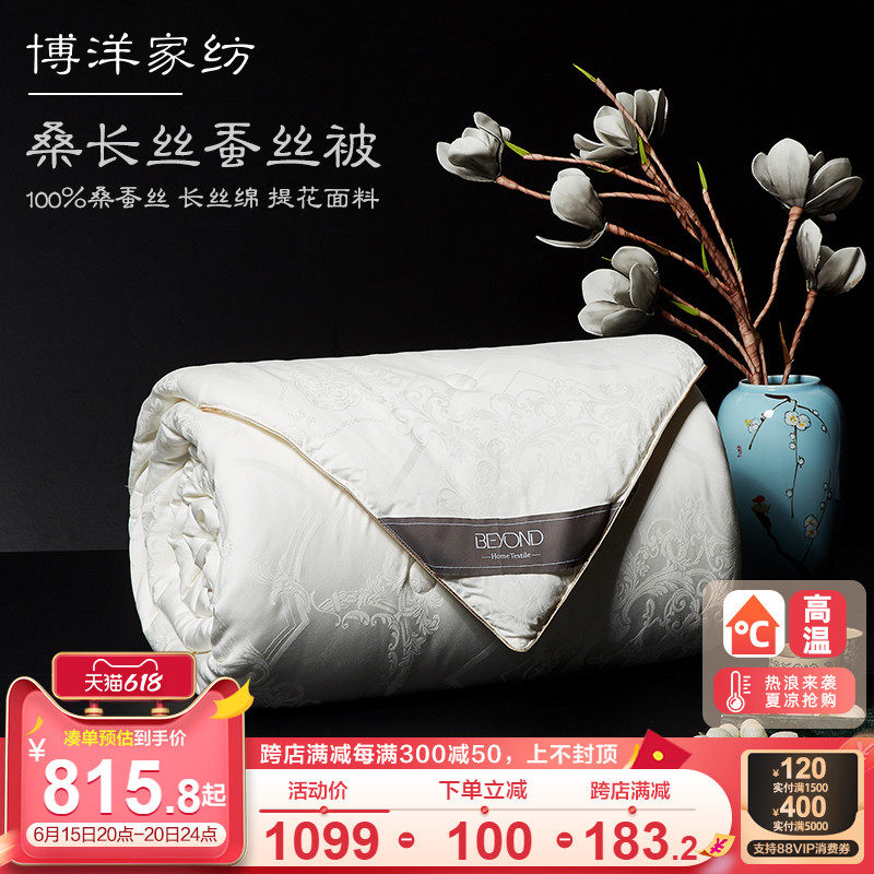 Boyang silk quilt 100% mulberry silk Great jacquard winter Spring and autumn quilt by silk floss quilt by winter is thickened and warm by the core winter