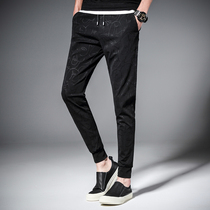 Mens Korean version trendy casual bunches pants 2021 fall new sports pants youth to fix small feet Harun pants men