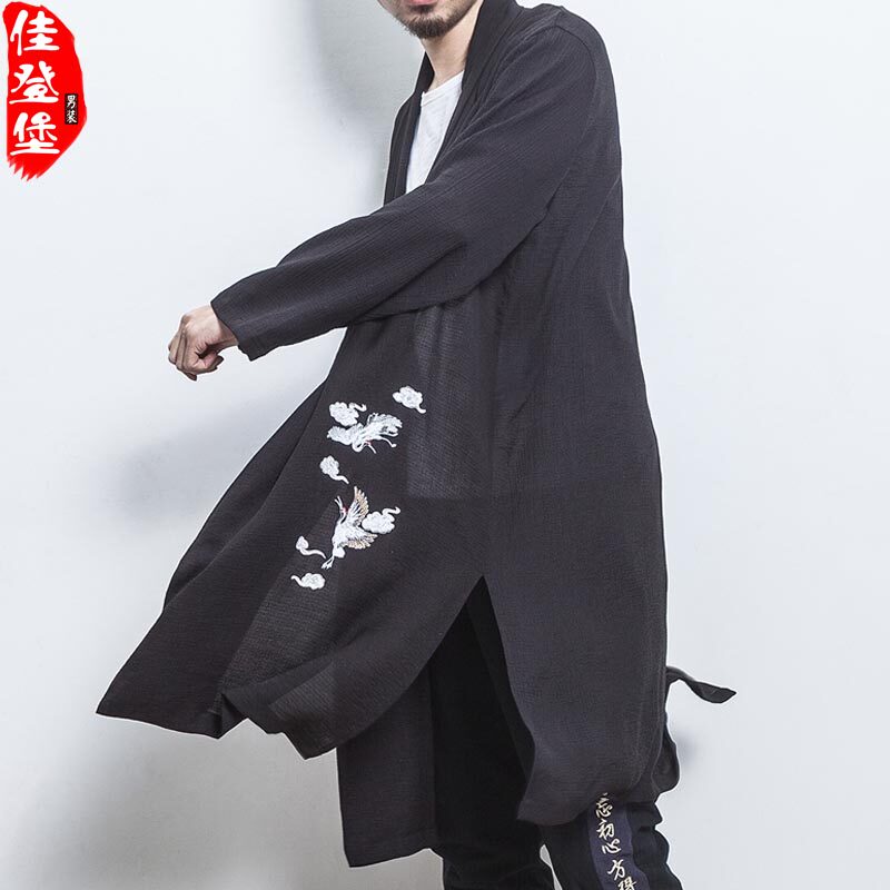Chinese wind men's clothing Fairy Floating Painting Ancient Clothing Hanfu Robes Fall Buddhare men's thin long shirts and don'ts