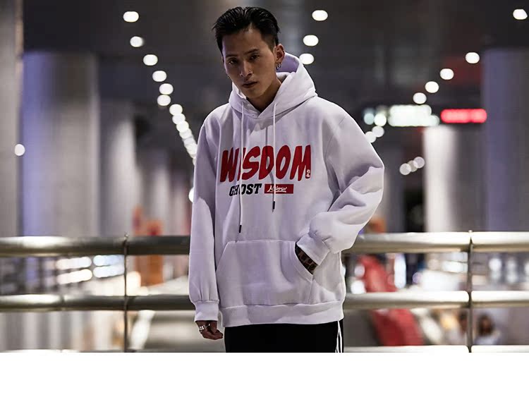 Ác áo len hip-hop phong cách Trung Quốc hip-hop hip-hop nam phong cách Harajuku Phiên bản Hàn Quốc của cặp đôi mùa thu và áo khoác mùa đông thương hiệu áo sơ mi ao hoodie