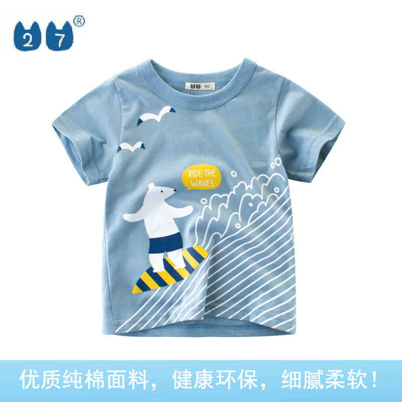 2021 summer new online red children's clothing children's short-sleeved t-shirt baby clothes boys summer t-shirt tide