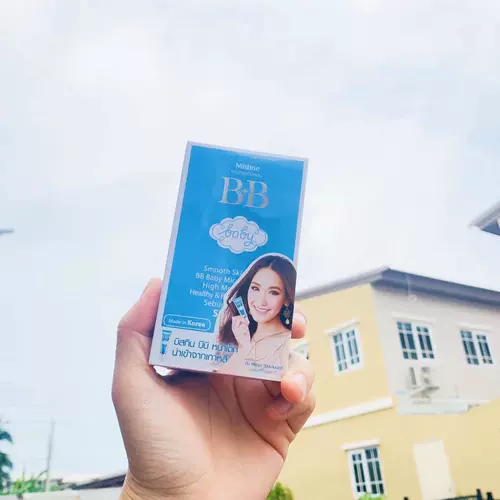 Синий BB крем, тональный крем, осветляющая база под макияж, Таиланд, натуральный макияж, контроль жирного блеска, 15 грамм