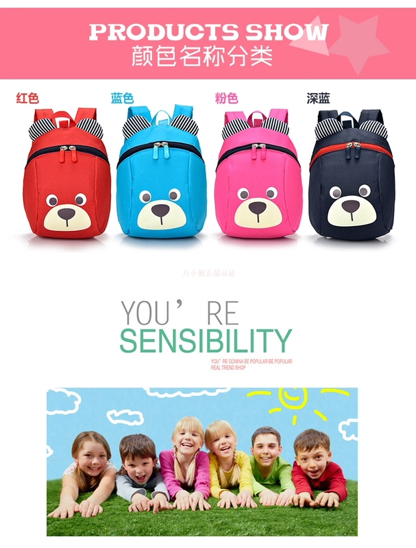 Gấu phim hoạt hình trẻ em có thể lên ba lô trẻ em dễ thương ngoài trời xe đẩy trường hợp túi hành lý 16 inch