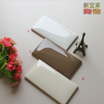 Gray white subway tile simple fat bread brick restaurant bathroom bathroom kitchen wall tile porcelain